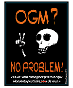 Lot de 5 autocollants OGM No Problem