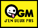Lot de 8 autocollants OGM