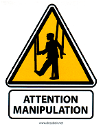 Lot de 5 autocollants Manipulation