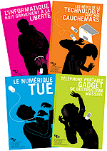 Lot de 4 autocollants Danger Technologies