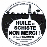 Lot de 5 autocollants Huile de schiste non merci