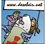 Lot de 5 autocollants Les d�sob�issants