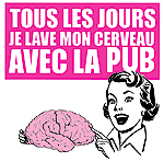 Lot de 6 autocollants "Je lave mon cerveau"