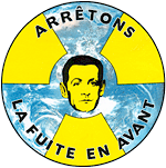 Lot de 4 autocollants "Fuite en avant"
