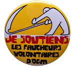 Badge Je soutiens les faucheurs d'OGM