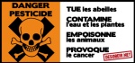Lot de 10 autocollants Danger Pesticide (petits)