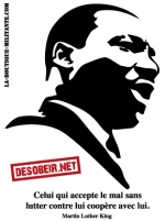 Lot de 10 autocollants Martin Luther King