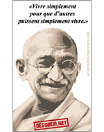 Lot de 10 autocollants Gandhi