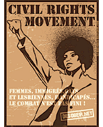 Lot de 10 autocollants Civil rights