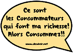 Lot de 8 autocollants Ce sont les Consommateurs