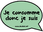 Lot de 8 autocollants Je consomme donc je suis